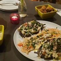 All the service for eggplants for 2 at Falafel Sababa in Berlin