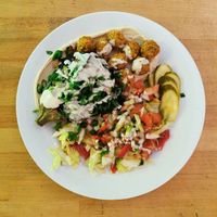 Home salad at Falafel Sababa in Berlin