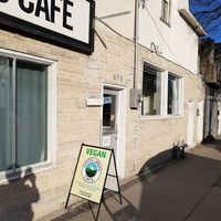 Outside at The Good Lands Cafe in Winnipeg