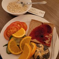 Breakfast from the buffet at Adventure Hotel Hof in Hof