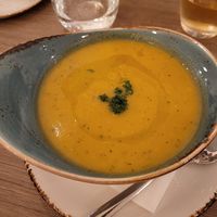 Vegan vegetable soup at Adventure Hotel Hof in Hof