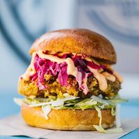 Southern Fried burger at Ninety Nine Bar and Kitchen in Aberdeen