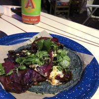 Smoked cabbage taco at Nixta Taqueria in Austin