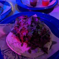 Beet Tartare Tostada at Nixta Taqueria in Austin