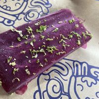 Vegan prickly pear popsicle   at Nixta Taqueria in Austin