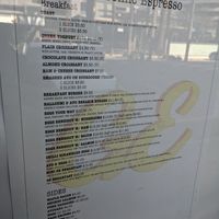 Breakfast menu - avocado on sourdough (vegan) at Gasoline Espresso in Fortitude Valley