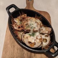 Lotus root with cheese at Tierra in Osaka