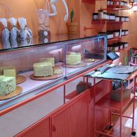 Typical Chalvas in the fridge but they have honey so it's not vegan at Wild Souls in Athens