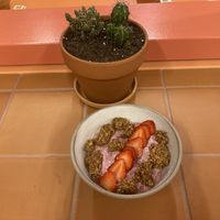 Vegan yogurt, granola bowl  at Wild Souls in Athens