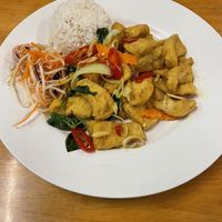 Spicy tofu   at Buddha Belly in Ninh Binh