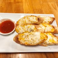 Cheese garlic bread #Veganuary at Buddha Belly in Ninh Binh