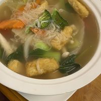 “Pho” aka bland/generic noodle soup #Veganuary at Buddha Belly in Ninh Binh