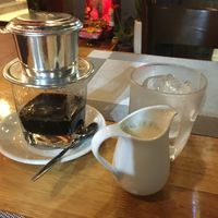 Milk coffee with soya mylk, 20K at Buddha Belly in Ninh Binh