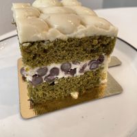Matcha layer cake  at Soi & Co in Berlin