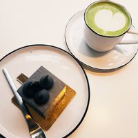 Had the black sesame tofu cheesecake and the matcha cappuccino (difference from the latte is that this one is more matcha concentrated) and they were both so good. at Soi & Co in Berlin