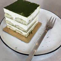 delicious matcha tiramisu  at Soi & Co in Berlin