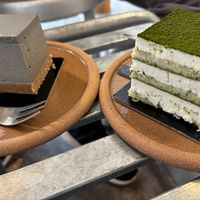 Sesame cheesecake & matcha tiramisu at Soi & Co in Berlin