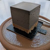 Black sesame cheesecake at Soi & Co in Berlin