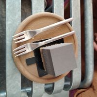 Black sesame seed cheese cake at Soi & Co in Berlin