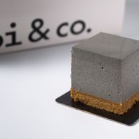 Black sesame cheesecake at Soi & Co in Berlin