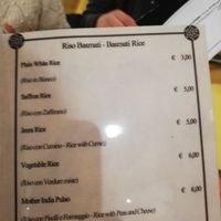 Vegan menue 2 at Mother India in Rome