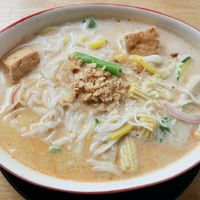 Laksa Soup at Madame K's Vegan- CBD in Melbourne