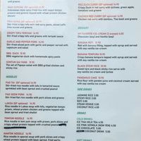 menu at Madame K's Vegan- CBD in Melbourne