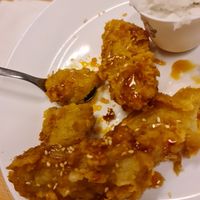 Banana tempura at Madame K's Vegan- CBD in Melbourne