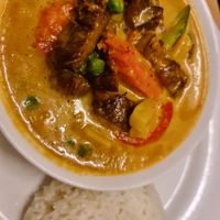 Duck red curry at Madame K's Vegan- CBD in Melbourne