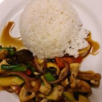 Mushroom and eggplant at Madame K's Vegan- CBD in Melbourne