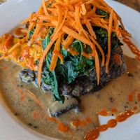 Beluga Lentil Patties at Red Lentil in Watertown