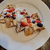 Waffles! at Red Lentil in Watertown