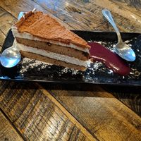 This tiramisu was amazing! at Red Lentil in Watertown