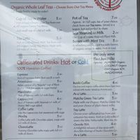 Tea and coffee drinks at The Cardinal Herbs Teas and Spices in Honokaa