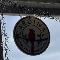 Sign. Small place    at The Cardinal Herbs Teas and Spices in Honokaa