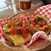 Toasted bagel  at The Cardinal Herbs Teas and Spices in Honokaa