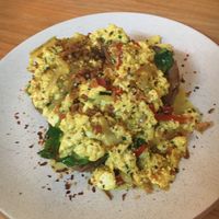 Chilli tofu scramble (specials menu) at Long Lost Friend Cafe in Adelaide