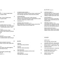 Menu page 1 at Long Lost Friend Cafe in Adelaide