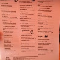 Menu at Slates in Ambleside