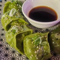 Dumplins vegetales at Mama Chau's in Santiago