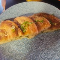Tortilla de cebolla at Mama Chau's in Santiago