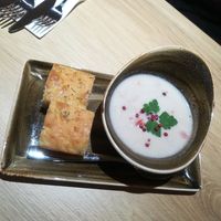 Mushroom soup at Vegan Spartan in Hemel Hempstead