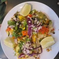 Yellowstone tacos with mixed veggies instead of meat at Food For The Soul in Kalispell