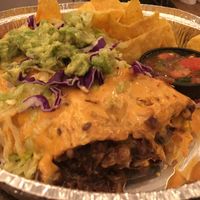 Baja Vegan burrito with Sriracha Chipotle sauce. at Food For The Soul in Kalispell