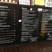 In-house Menu board at Food For The Soul in Kalispell