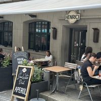 Outdoor terrace  at Cafe Henrici in Zurich