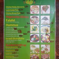 Menu, not all vegan in photo! at The Hummus Shack in Koh Phangan