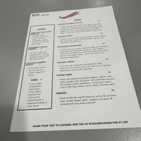 Menu   at Cascabel in Houston