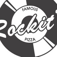 Logo - famous pizza! at Rockit's Famous Pizza in Bloomington