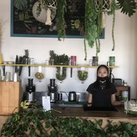 The super popular Juice and Smoothie Bar  at Hang Ten Cafe in Muizenberg